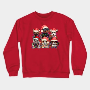 Kawaii Puppy Dogs Family Christmas Photo Crewneck Sweatshirt